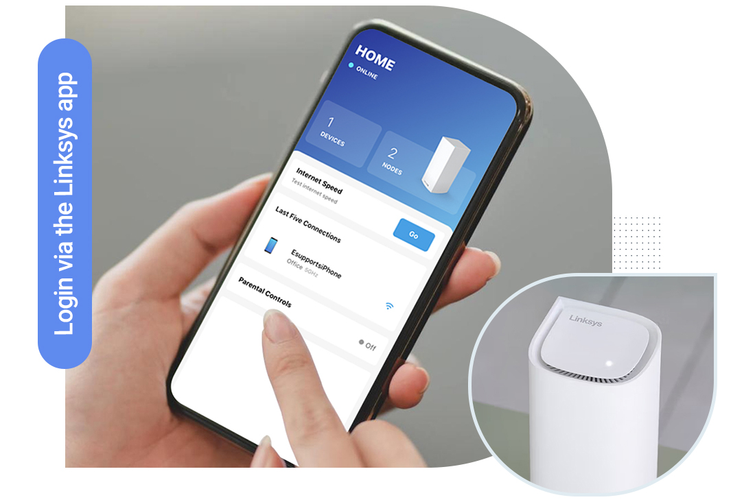 Linksys Velop Online Login via the Linksys app